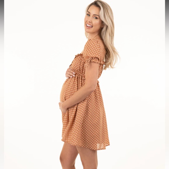 Polka dot babydoll maternity dress size S - Picture 2 of 6